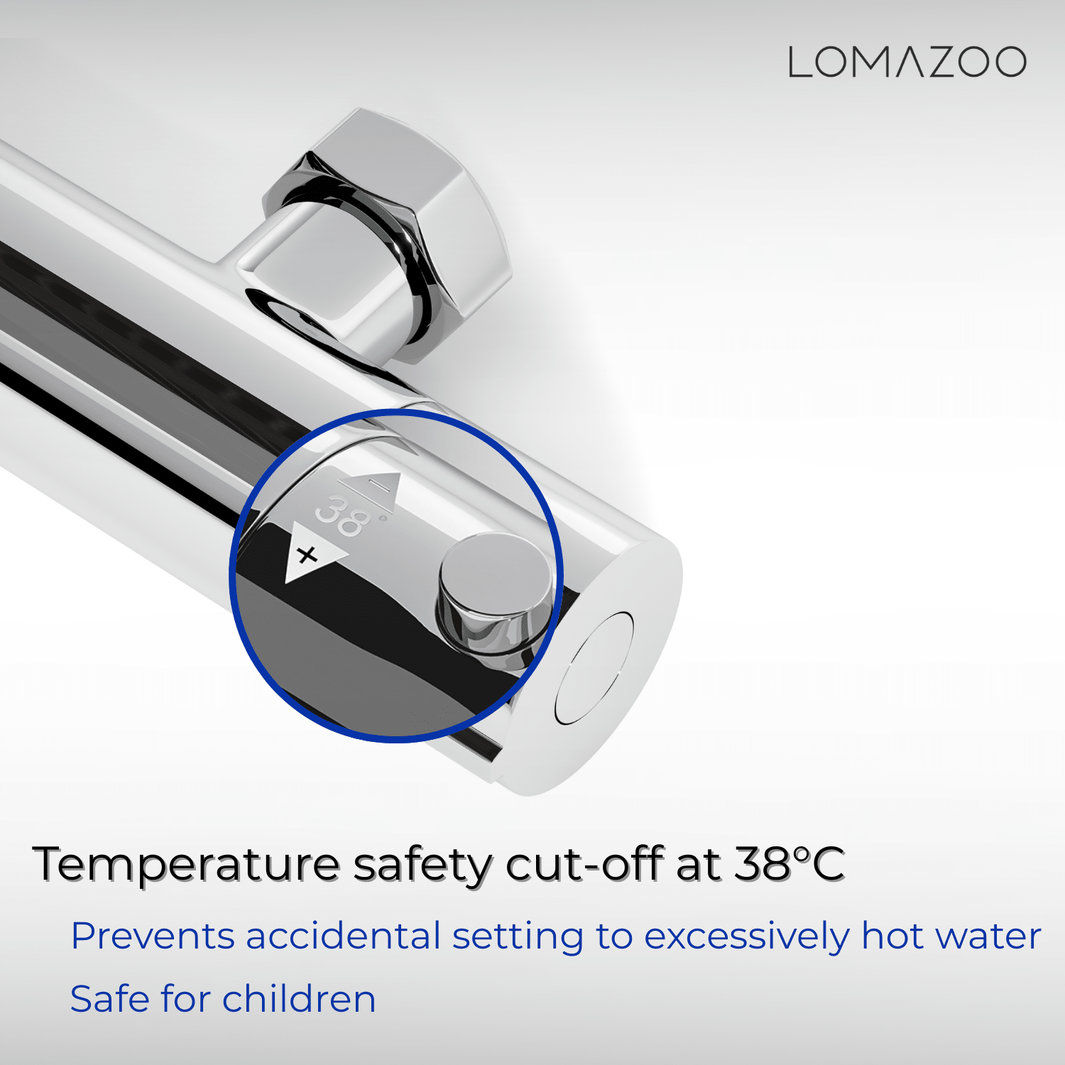 Thermostatische douchekraan Chroom - 15cm - lomazoo.com