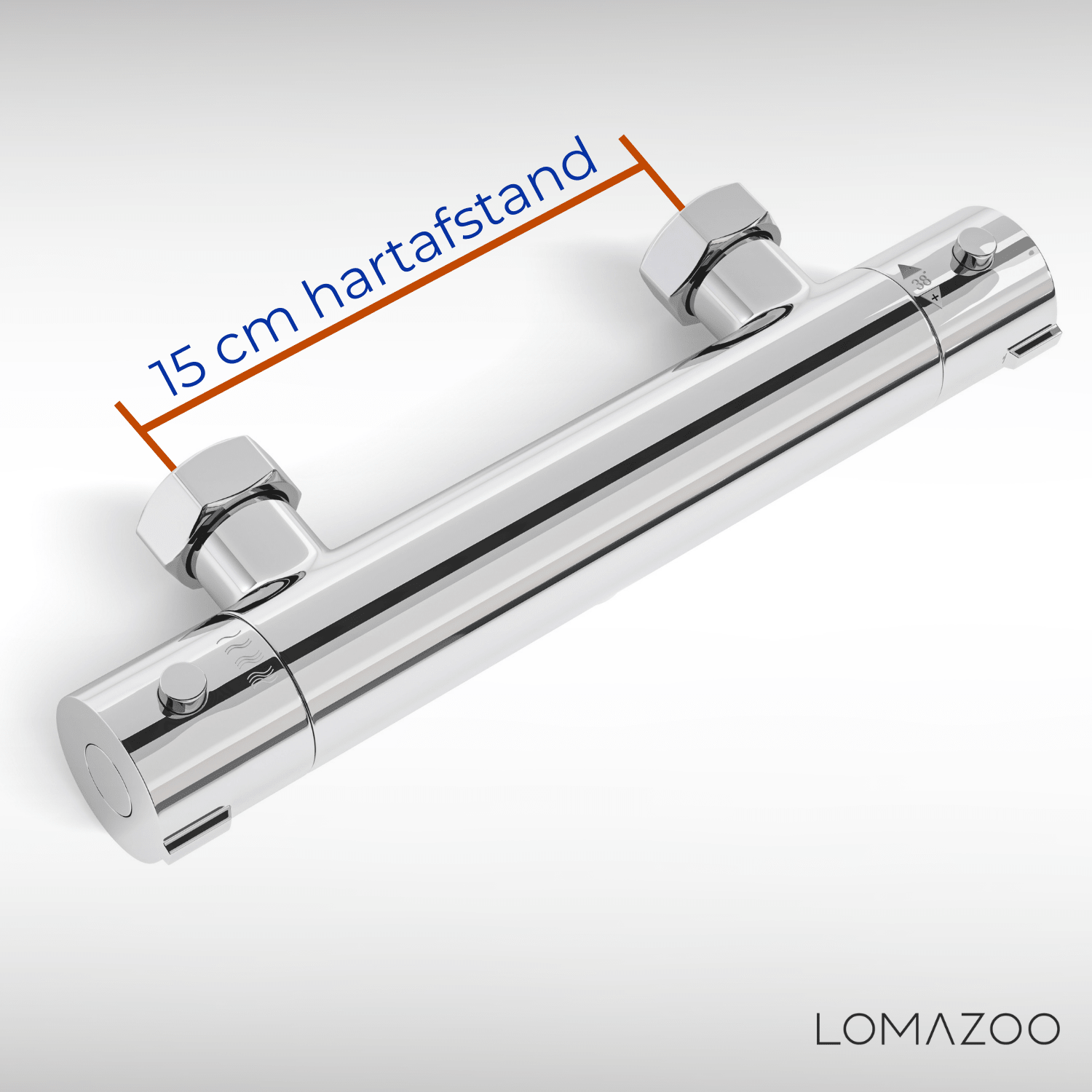 Thermostatische douchekraan Chroom - 15cm - lomazoo.com