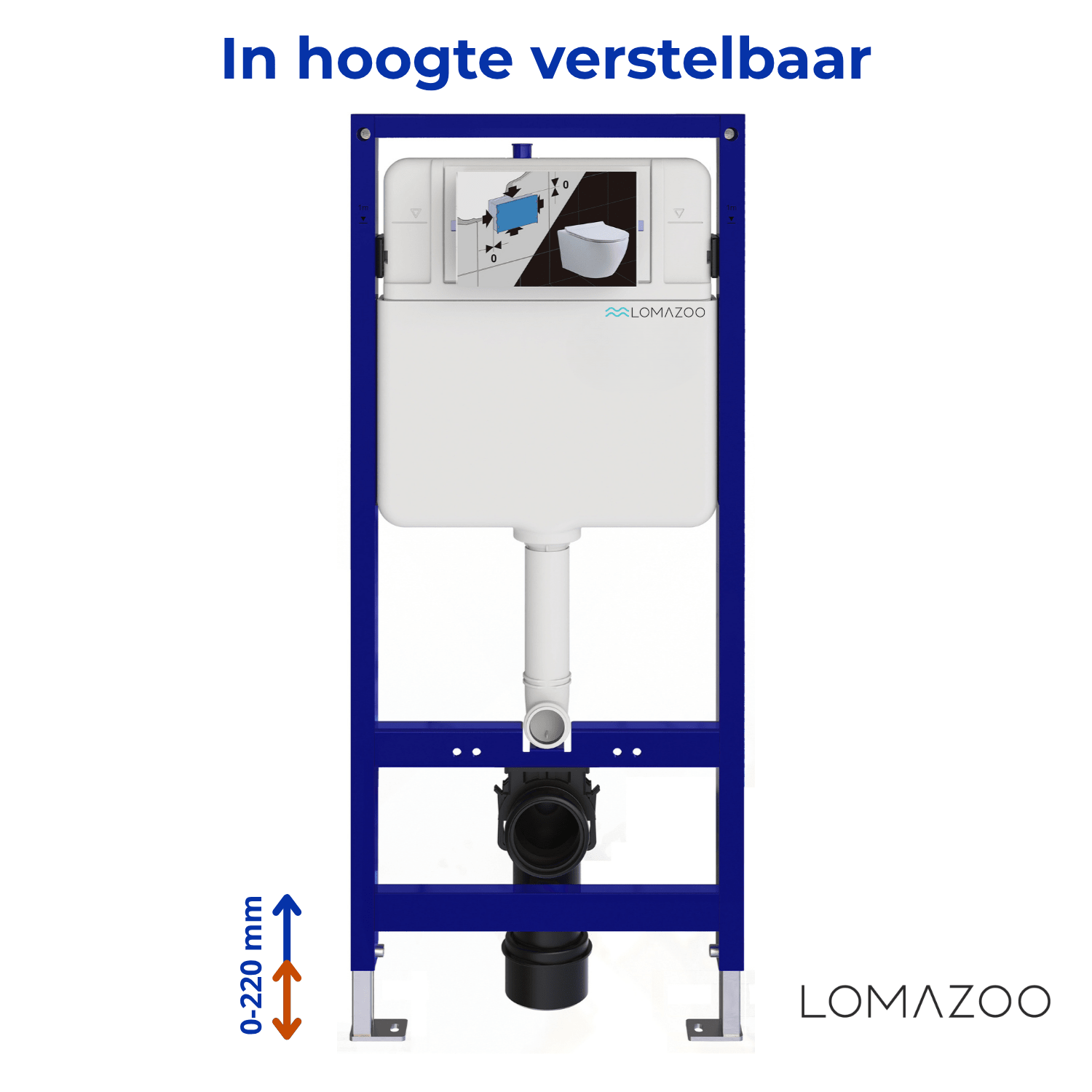 Hangtoilet met Inbouwreservoir - Rond Zwart - Drukplaat Rond Gunmetal - Linea - lomazoo.com