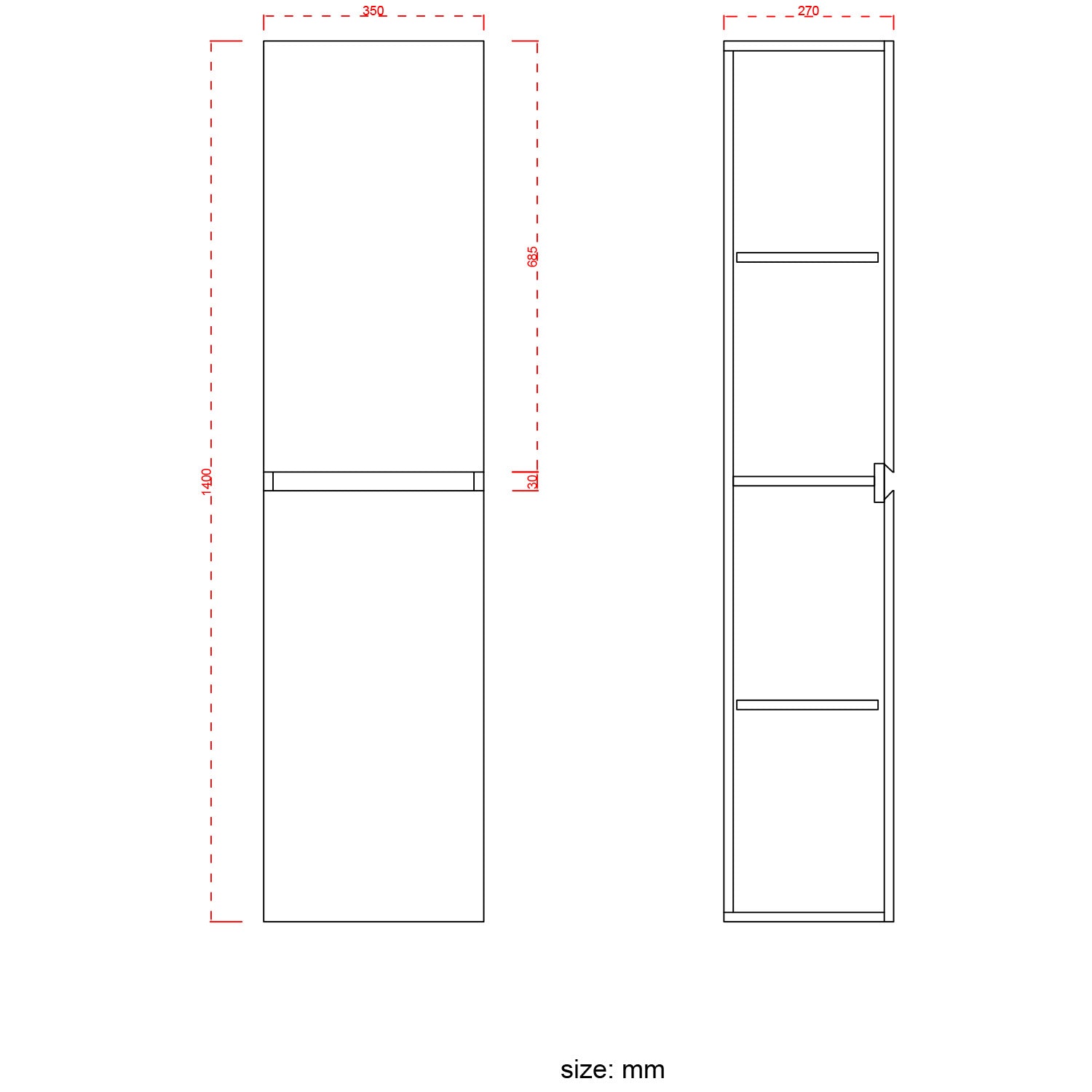 Badmeubelset AVALON 80 cm - Met Kolomkast - Warm Eiken - Wastafel Zwart - lomazoo.com