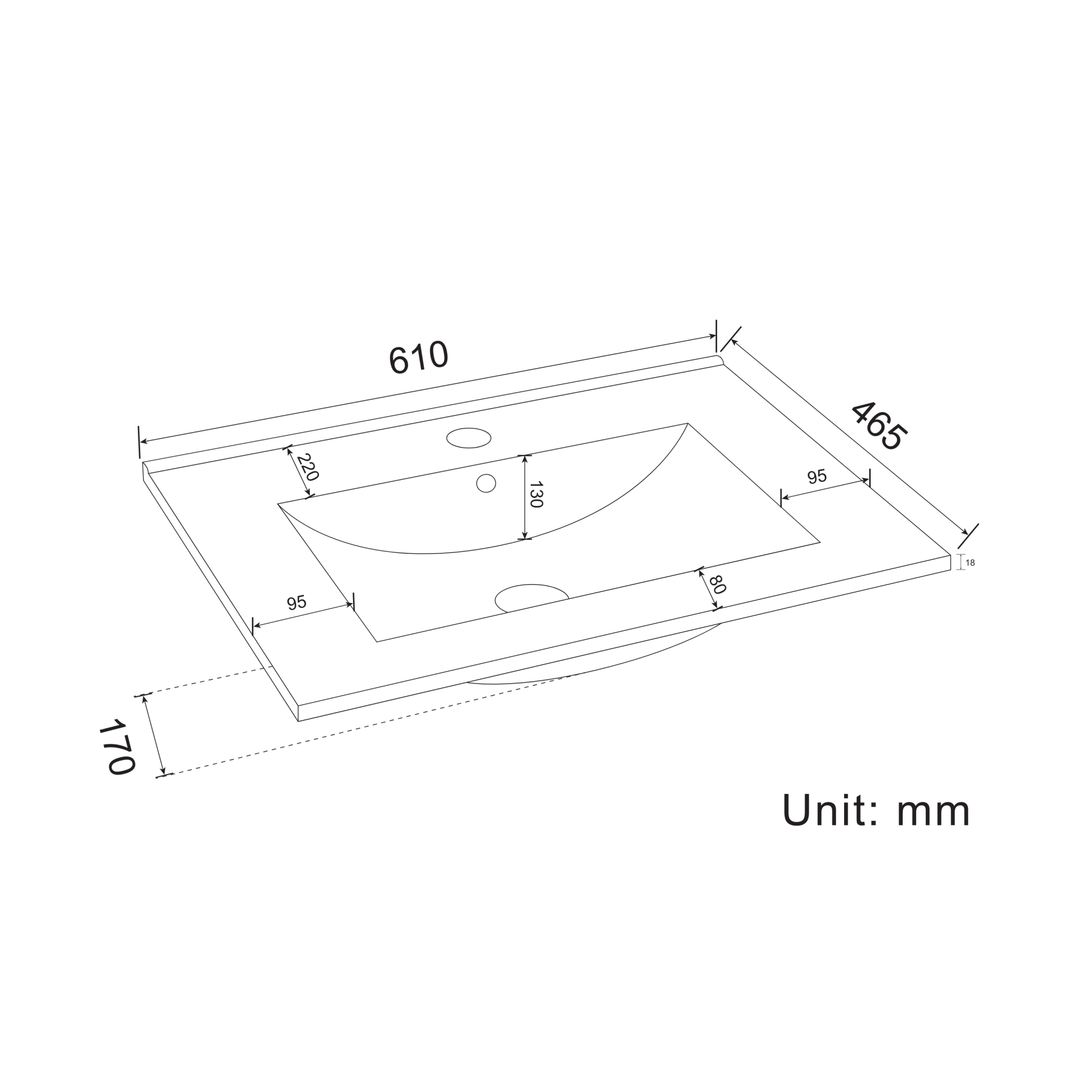 Badmeubelset VERONA 60 cm - Met Kolomkast - Licht Eiken - Wastafel Wit - lomazoo.com
