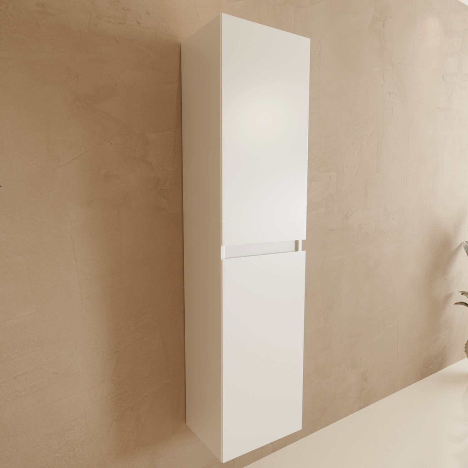 Badmeubelset VERONA 80 cm - Met Kolomkast - Glanzend Wit - Wastafel Wit - lomazoo.com