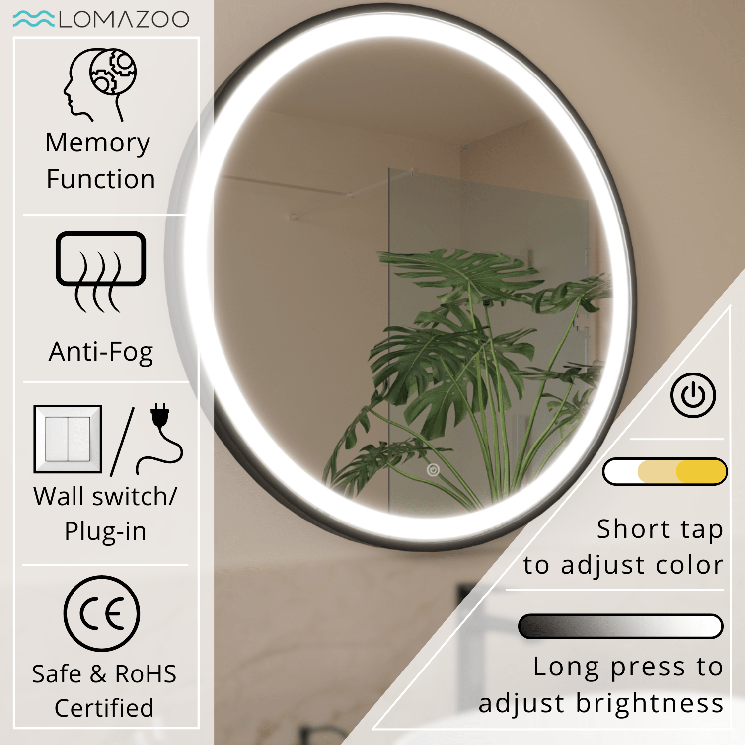 FLORENCE - 80 cm (Zwart) - lomazoo.com