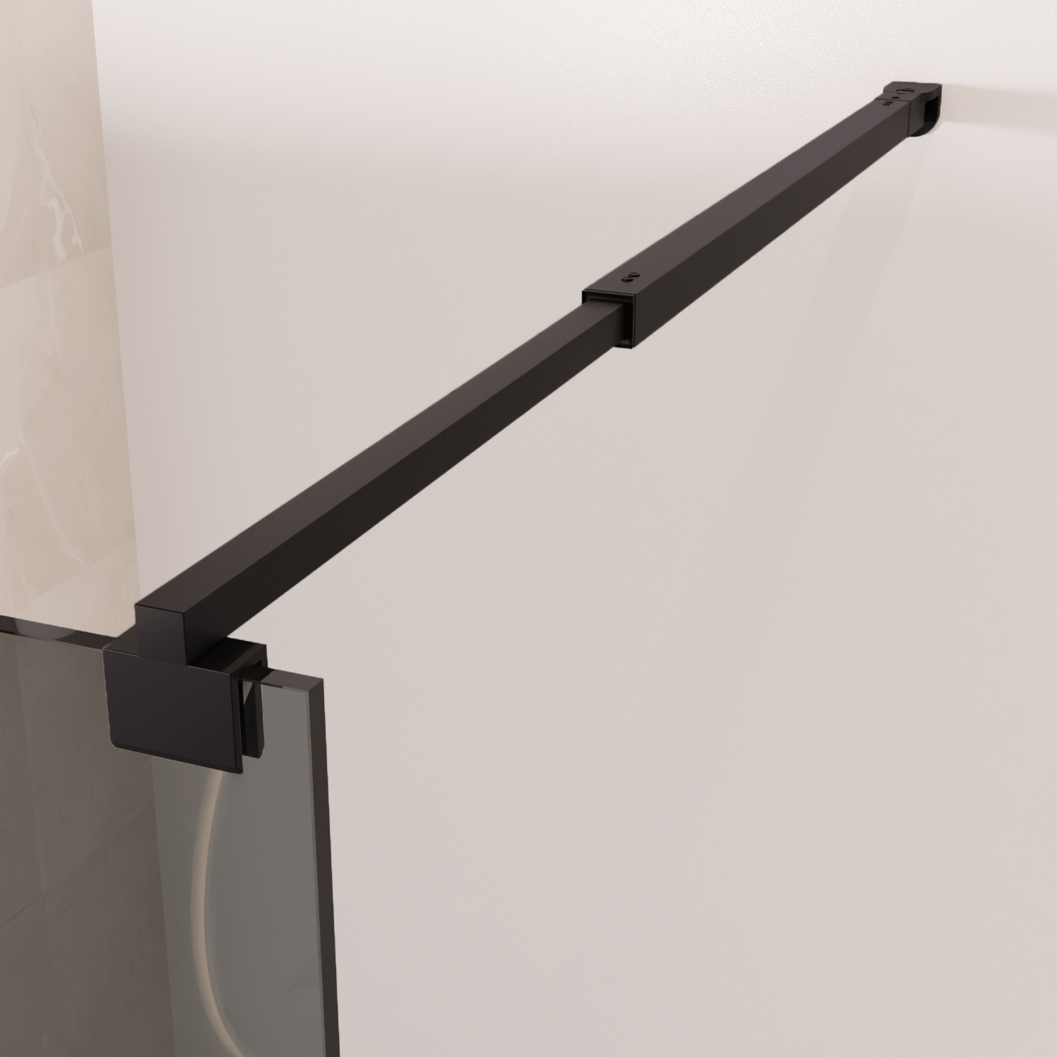 Inloopdouche Lima 100 x 200 cm - Zwart - Gerookt Glas Nano Coating - lomazoo.com