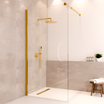 Paroi de douche Lima 100 x 200 cm – Or brillant – Revêtement Nano