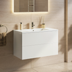 NINEO Blanc brillant - Lavabo blanc - 80 cm