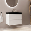 MONACO Blanc brillant - Lavabo noir - 60 cm