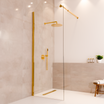 Paroi de douche Lima 80 x 200 cm – Or brillant – Revêtement Nano