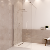 Paroi de douche Lima 90 x 200 cm – Chrome – Revêtement Nano
