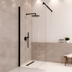 Paroi de douche Lima 90 x 200 cm – Noir – Revêtement Nano