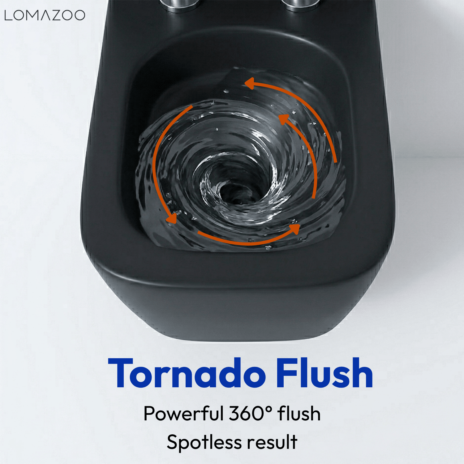 LINEA Hangend Toilet - Zwart - Vierkant - lomazoo.com