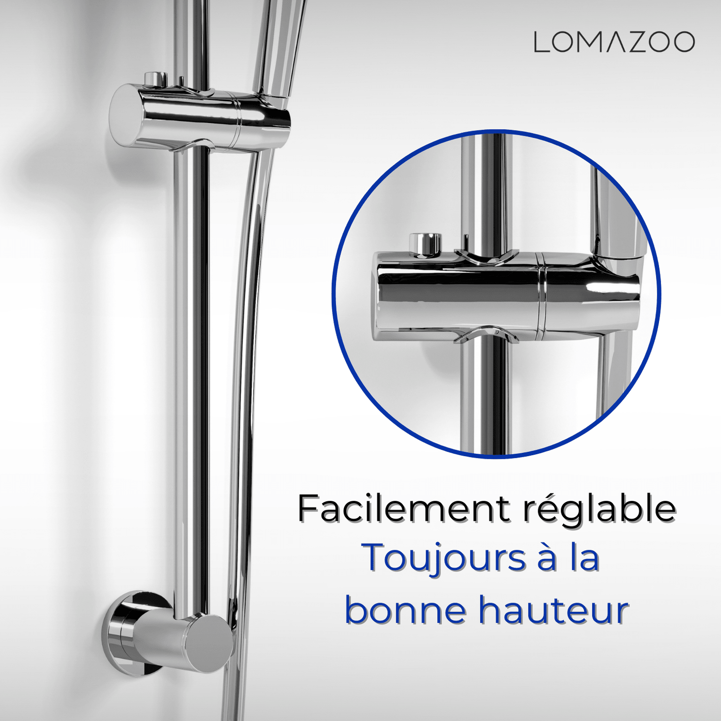 Handdouche Met Glijstang Chrome - lomazoo.com