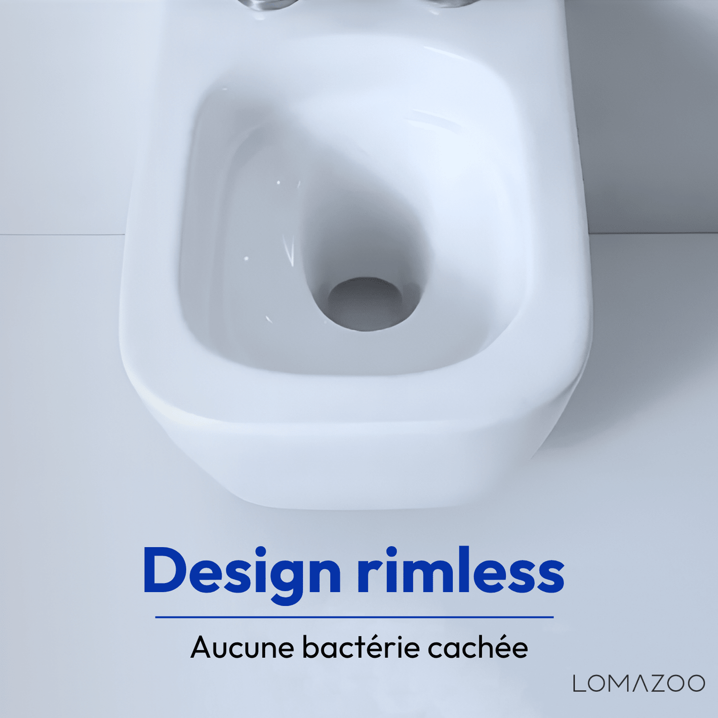 Hangtoilet met Inbouwreservoir - Vierkant Wit - Drukplaat Rond Goud - Linea - lomazoo.com