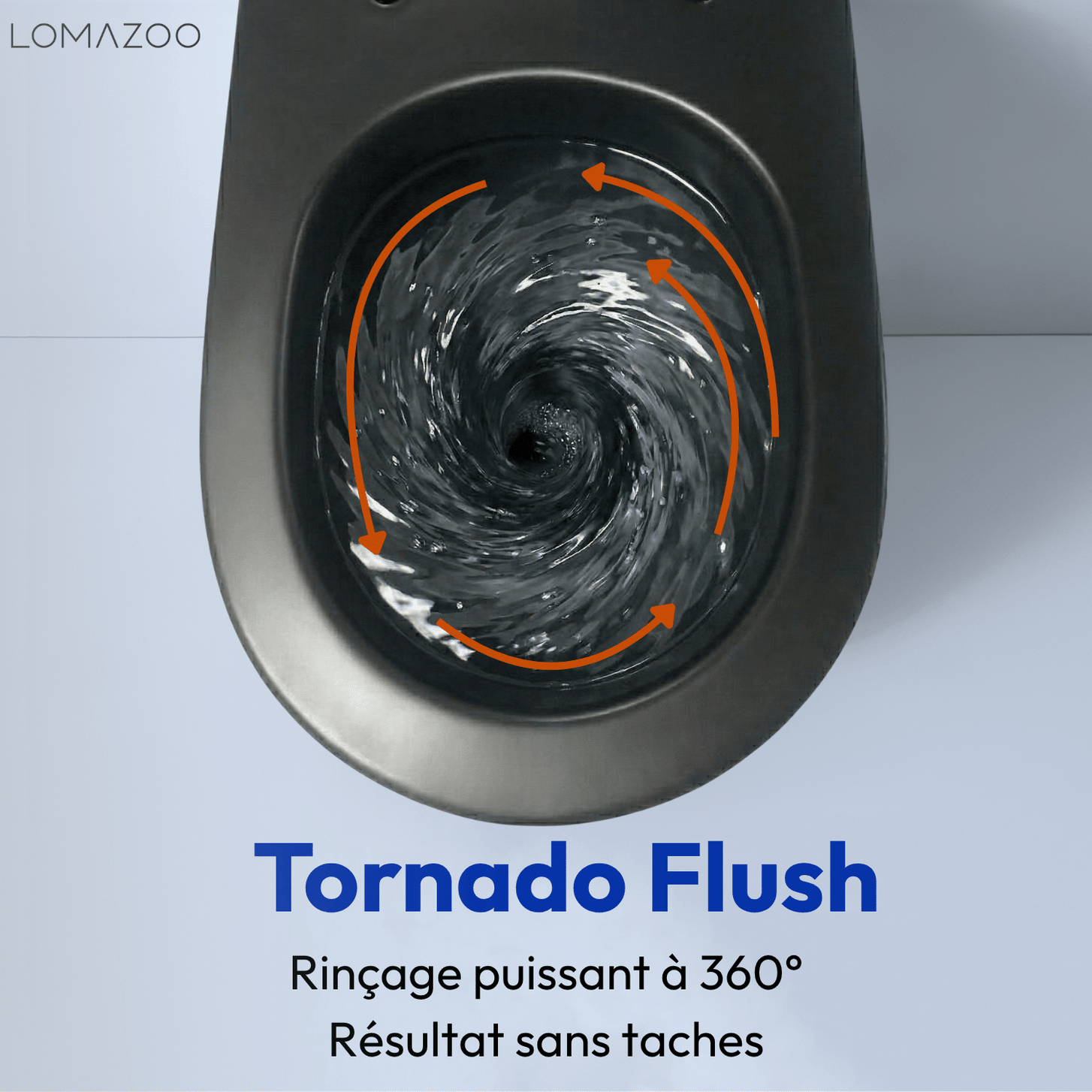 Hangtoilet met Inbouwreservoir - Rond Zwart - Drukplaat Rond Gunmetal - Linea - lomazoo.com