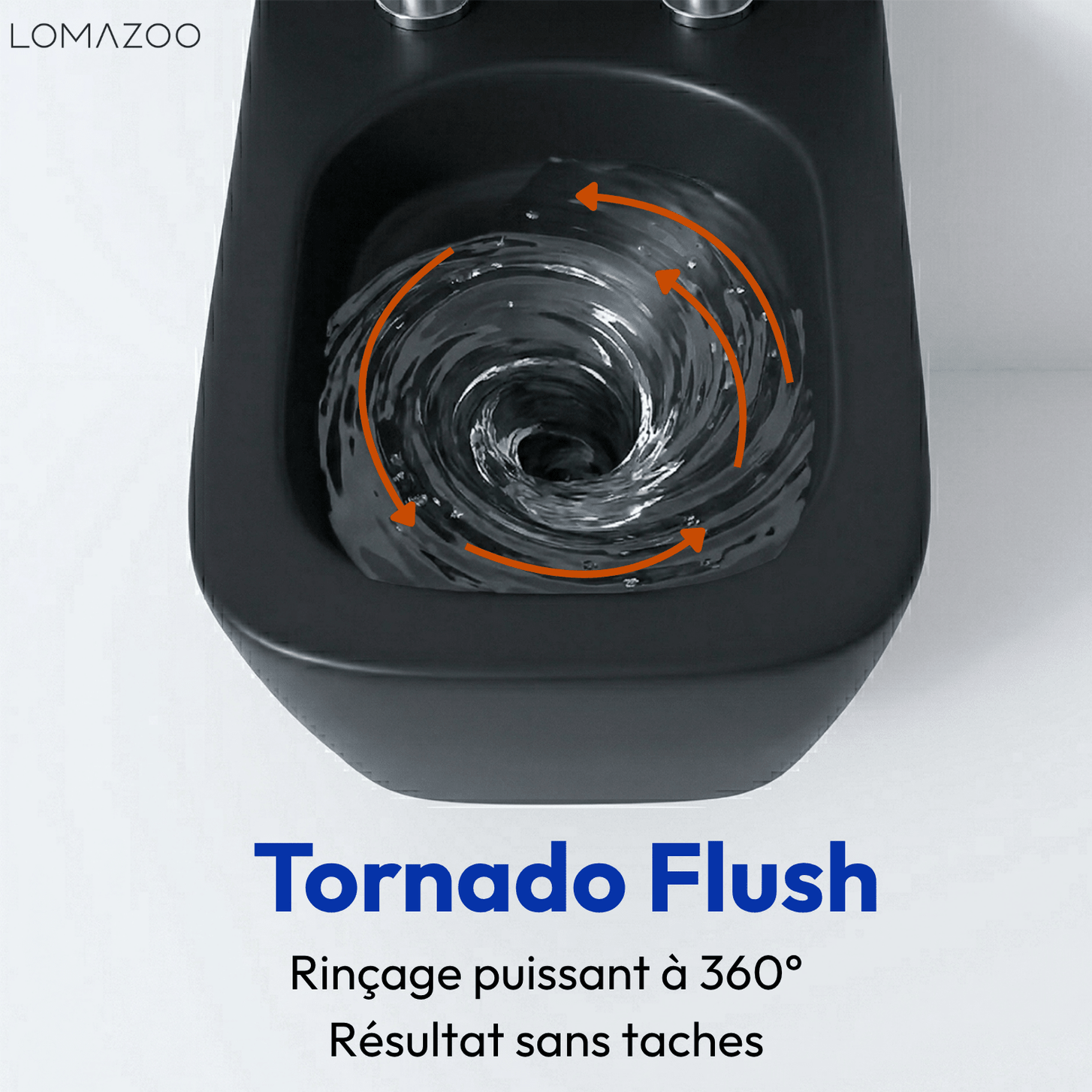 Hangtoilet met Inbouwreservoir - Vierkant Zwart - Drukplaat Rond Gunmetal - Linea - lomazoo.com