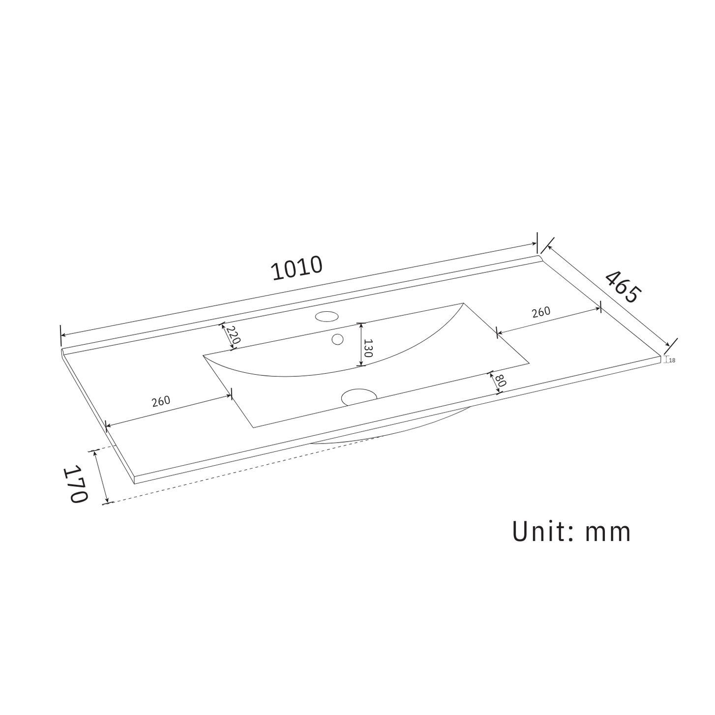 Badmeubelset VERONA 100 cm - Met Kolomkast - Mat Zwart - Wastafel Wit - lomazoo.com