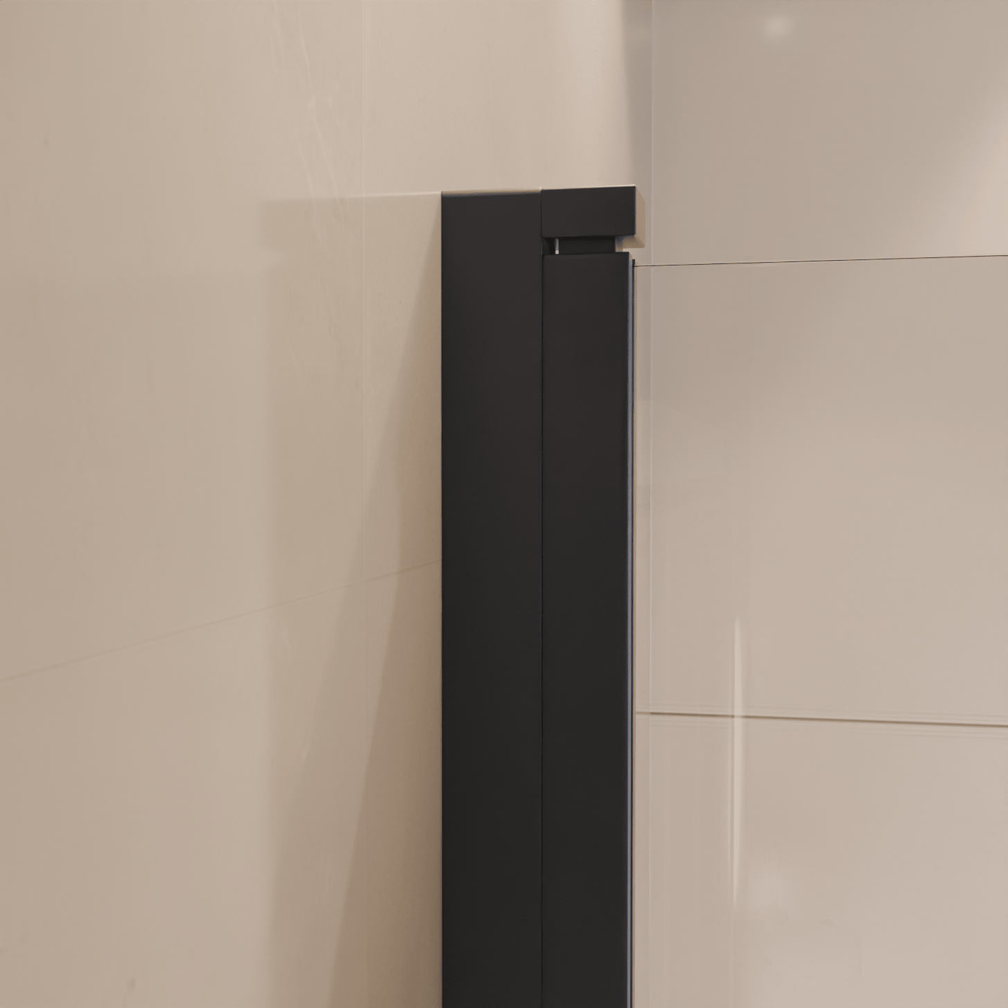 Badwand Caracas 120 x 140 cm - Zwart - Nano Coating - lomazoo.com