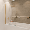 Badwand Palmas 80 x 140 cm - Glanzend Goud - Nano Coating - lomazoo.com