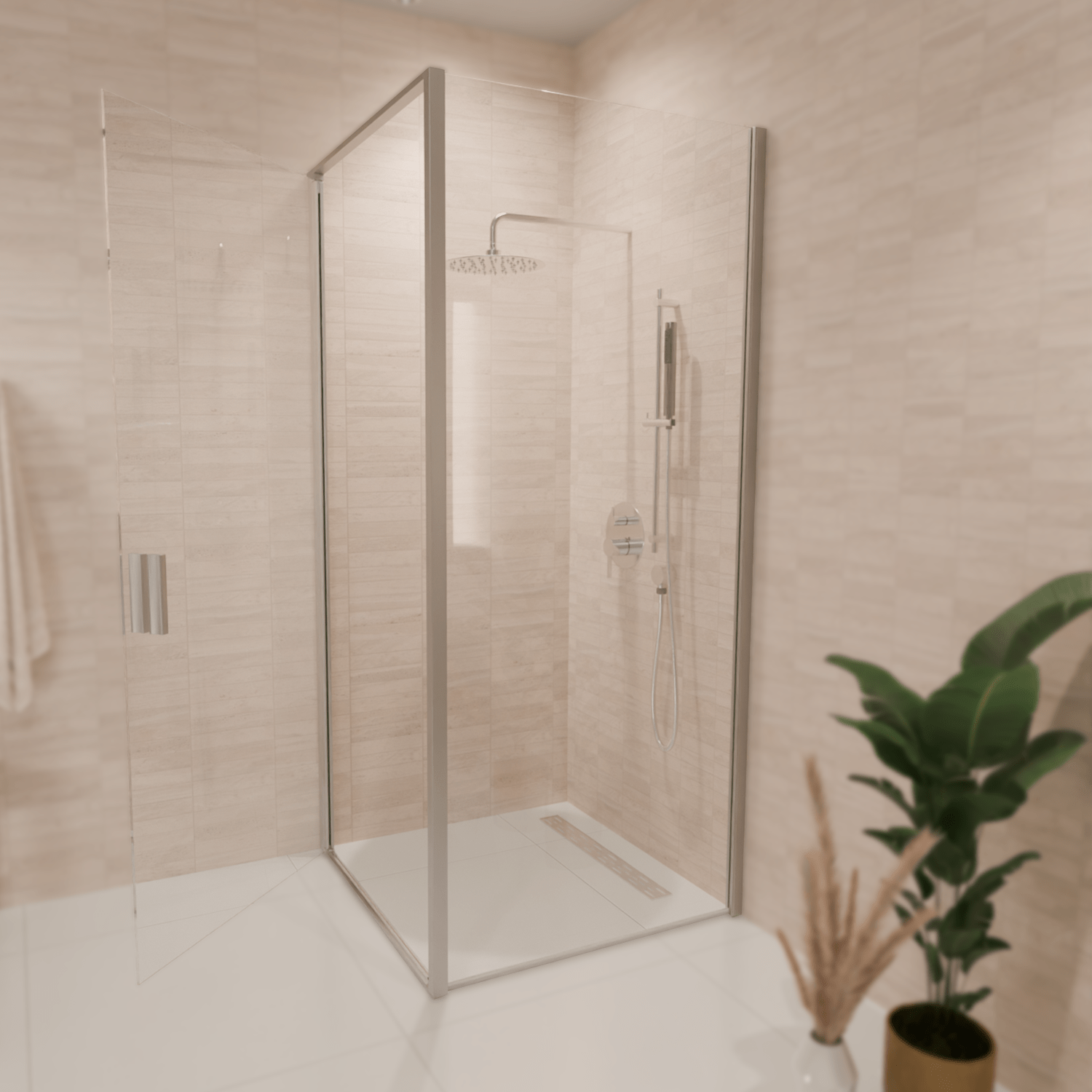 Douchecabine Bogota 90 x 90 x 200 cm - Chroom - Nano Coating - lomazoo.com