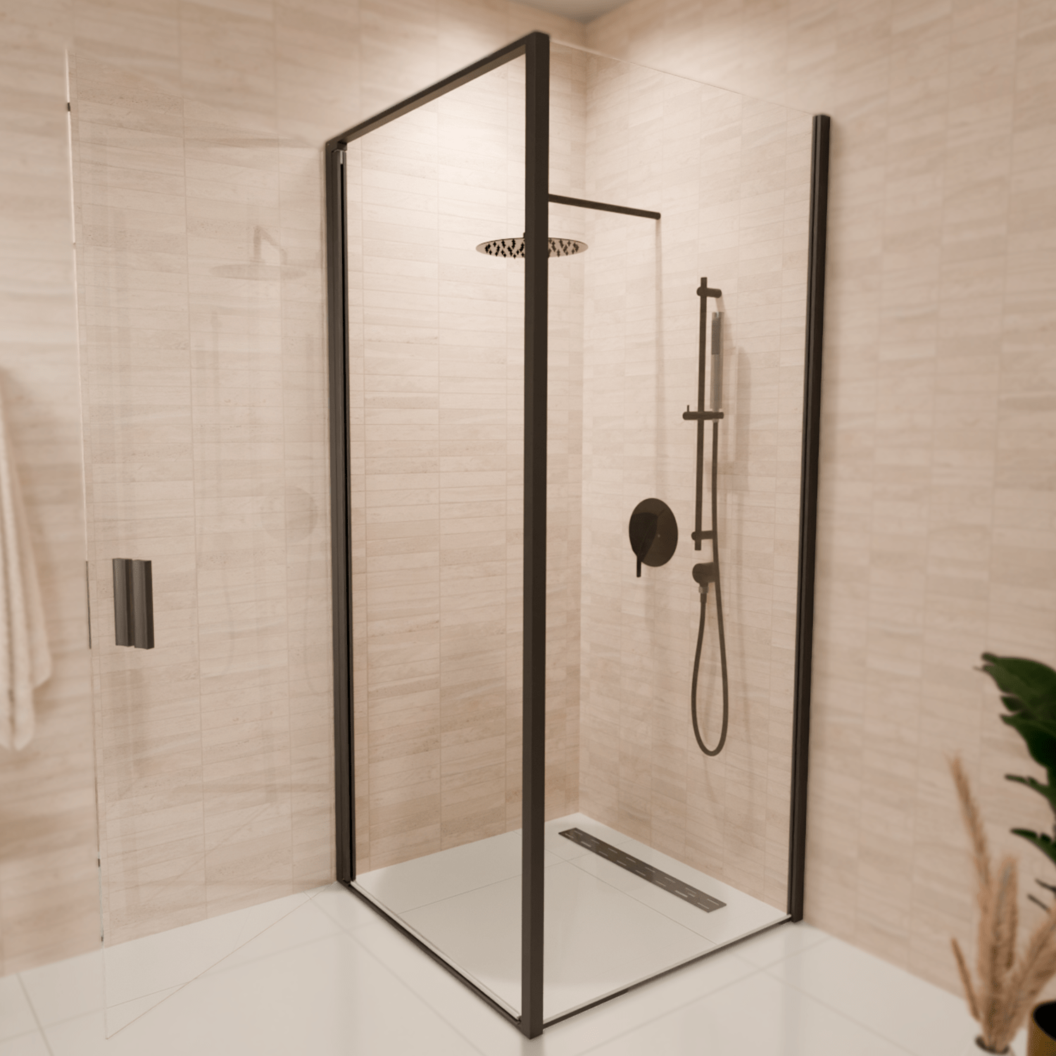 Douchecabine Bogota 90 x 90 x 200 cm - Zwart - Nano Coating - lomazoo.com