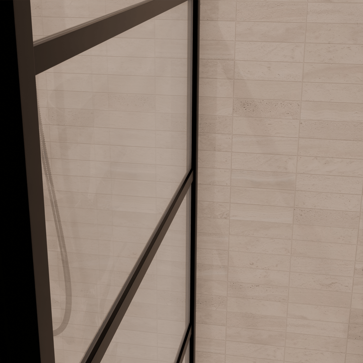 Douchecabine Cartagena 90 x 90 x 200 cm - Zwart - Met Strepen - Nano Coating - lomazoo.com