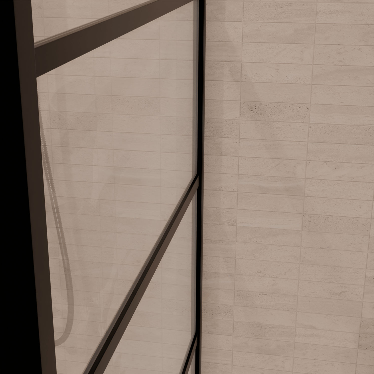 Douchecabine Cartagena 90 x 90 x 200 cm - Zwart - Met Strepen - Nano Coating - lomazoo.com