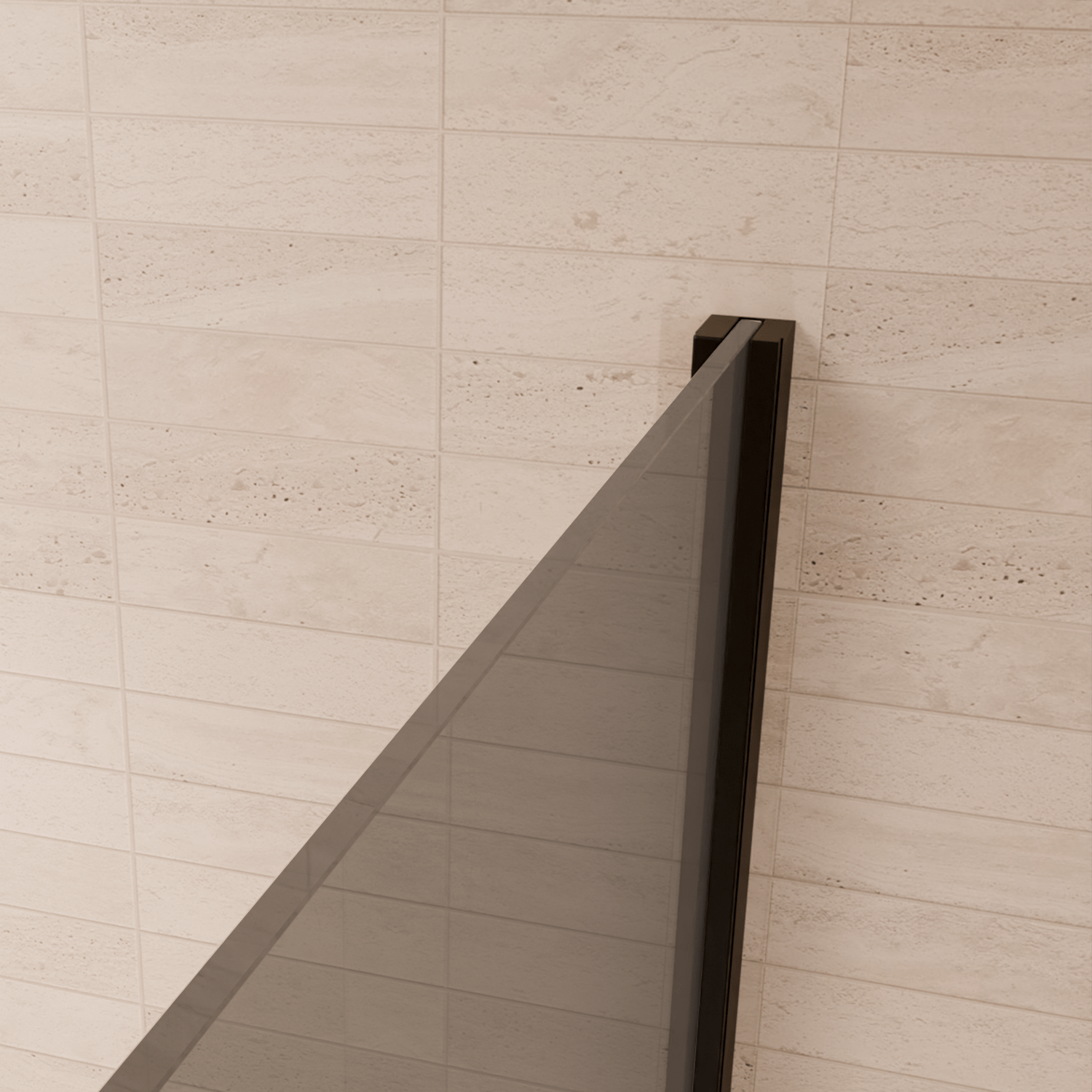 Douchecabine Cartagena 90 x 90 x 200 cm - Zwart - Met Strepen - Rookglas Nano Coating - lomazoo.com