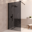 Douchewand Lima 100 x 200 cm - Zwart - Rookglas Nano Coating - lomazoo.com