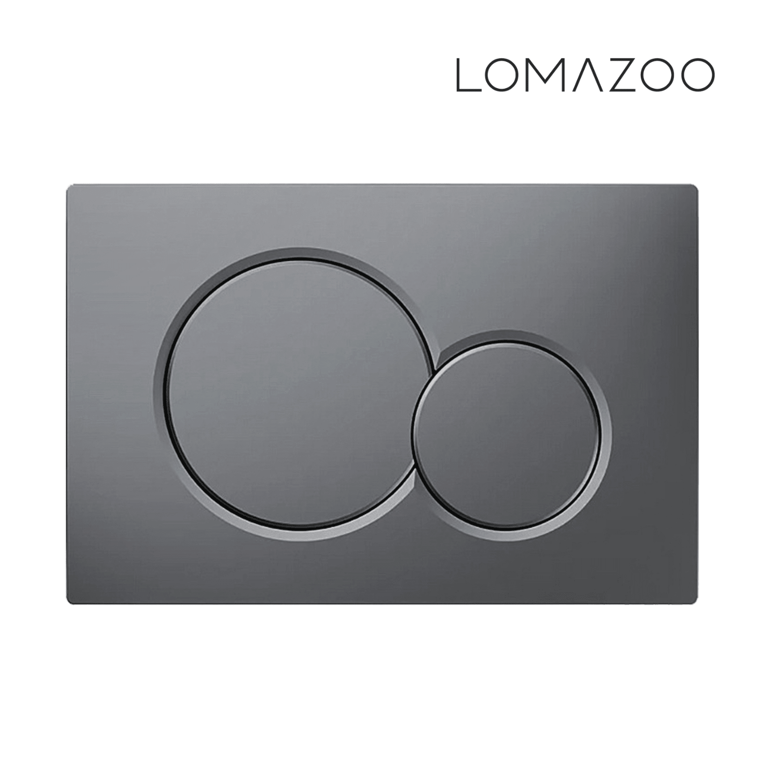 Hangtoilet met Inbouwreservoir - Rond Wit - Drukplaat Rond Gunmetal - Linea - lomazoo.com