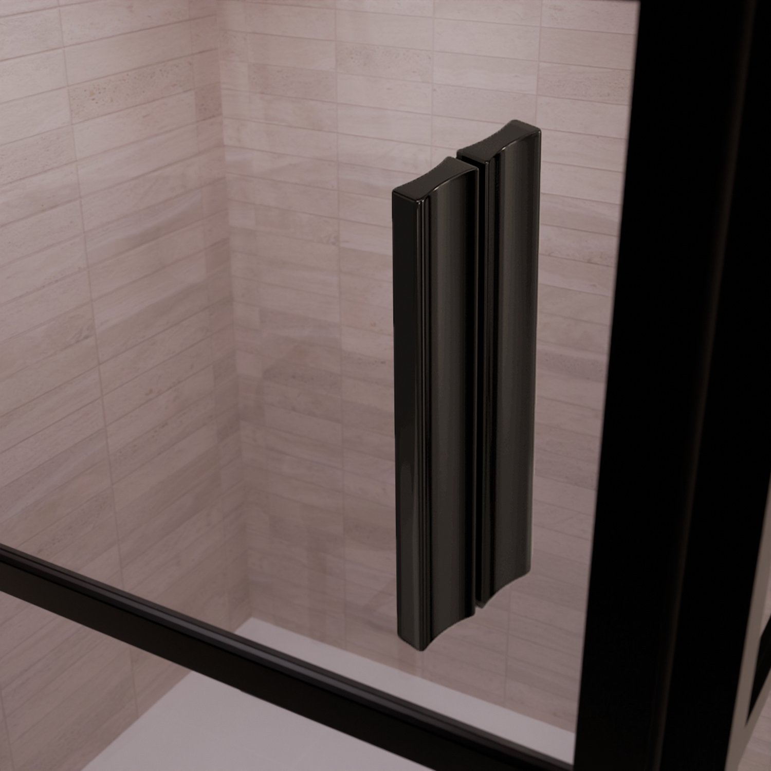 Douchecabine Cartagena 90 x 90 x 200 cm - Zwart - Met Strepen - Rookglas Nano Coating