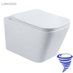 LINEA Hangend Toilet - Wit - Vierkant - lomazoo.com